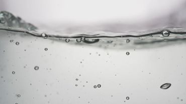 Bubbling water in slow motion