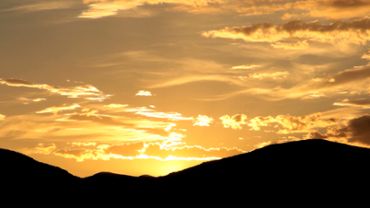 Time lapse of evening sky