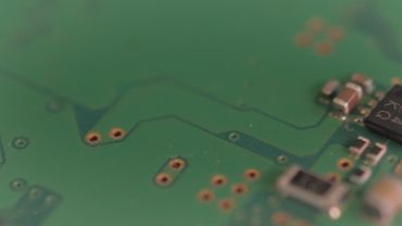 Closeup video of a hardware microchips