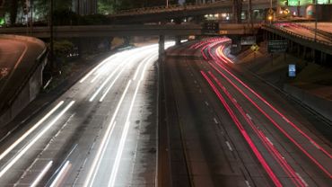 Speeding L.A. Highway