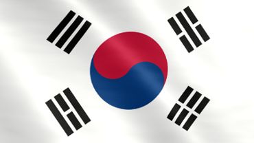 Animierte Flagge von Südkorea