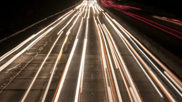 Streaking Car Headlights