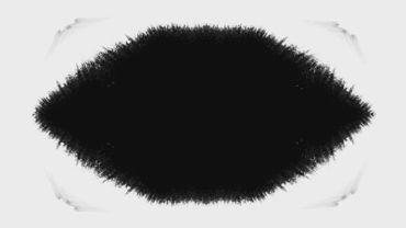 Expanding black ink forming oval