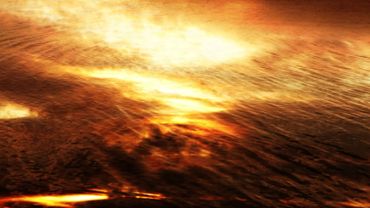 Water surface and evening sky