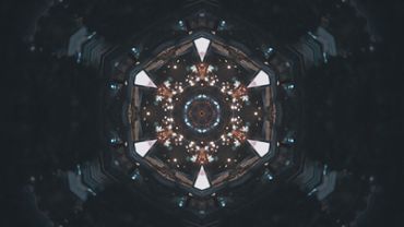 Unfocused kaleidoscope shot of lights textures