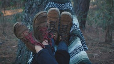 Feet on a hammock