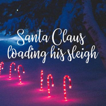 Santa Claus loading his sleigh
