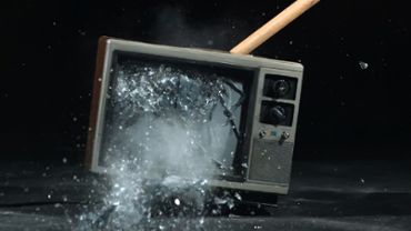Slow Motion Smashing Tv Screen With Sledgehammer 2