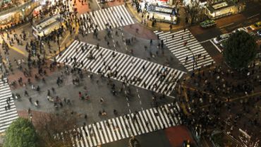 Crossing crowd people