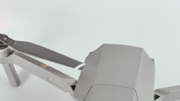 Drone in detail on white surface