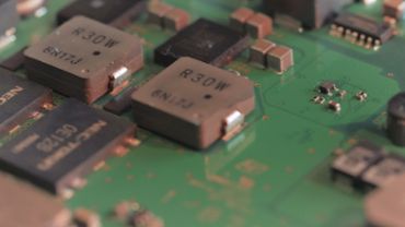 Microchips on a motherboard
