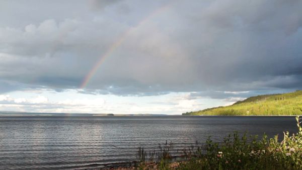 Rainbow over the lake