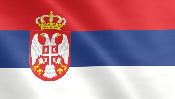 Animated flag of Serbia