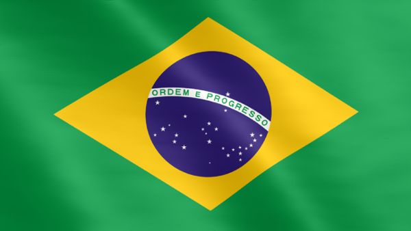 Animierte Flagge von Brasilien