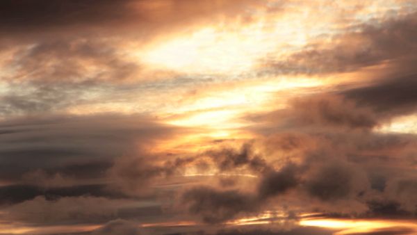 Time lapse of evening sky