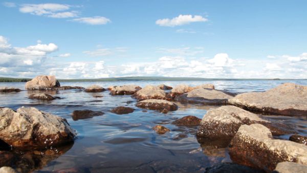 Rocks at a lake