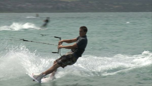 Windsurfing on Beach