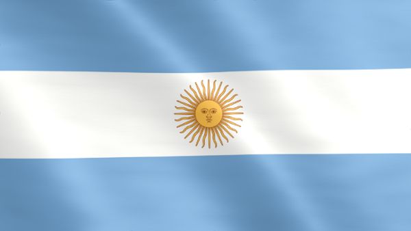 Animierte Flagge von Argentinien