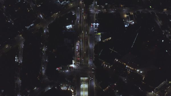 Night city traffic