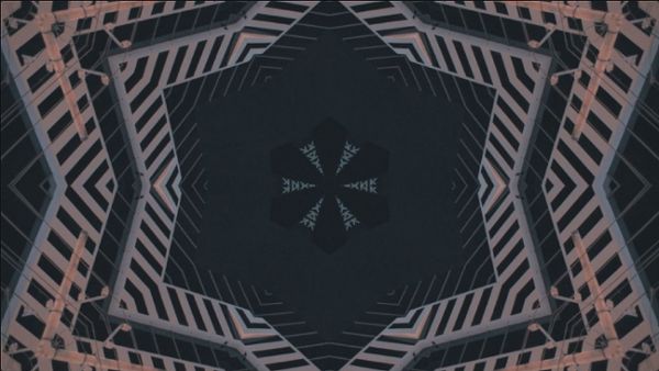 Building with kaleidoscope style shot