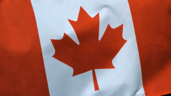 Canadian Flag in The Wind