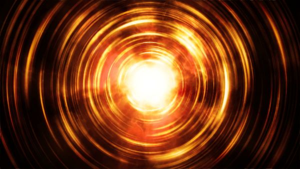 Abstract glowing fire circles